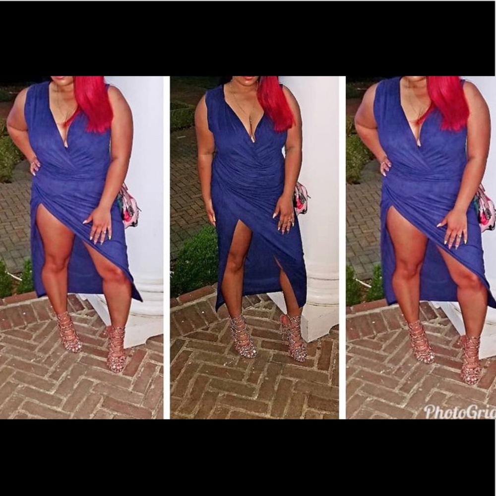 MIDI Dress w/thigh split